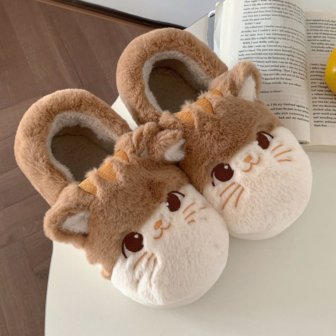 Kawaii Cartoon Hamster Plush Slippers