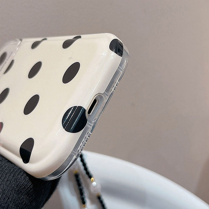 Black Polka Dots iPhone Case