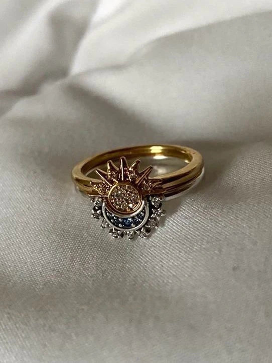 Sun & Moon Ring Set