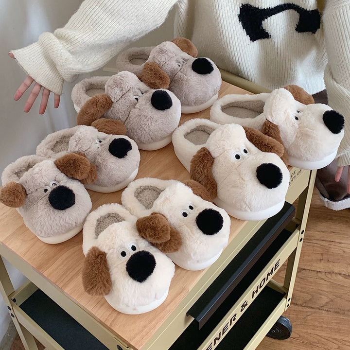 Cute Puppy Plush Slippers