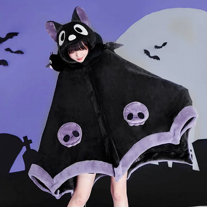 Cartoon Bat Wearable Hooded Blanket