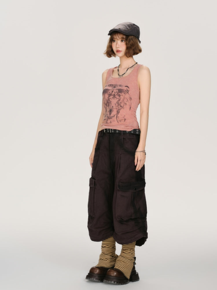 Angel Wing Print Tank Top