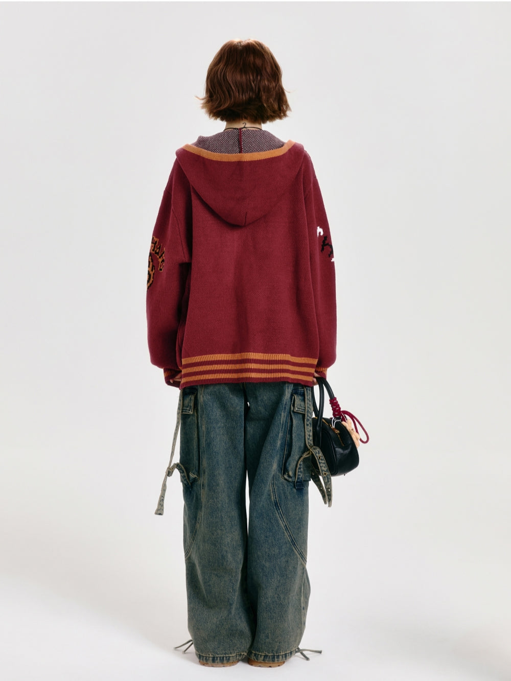 Animal Pattern Jacquard Knit Cardigan Top