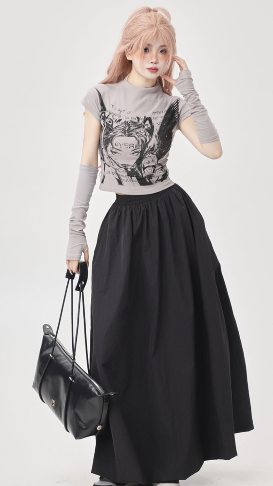 Cartoon Girl Short Sleeve T-shirt