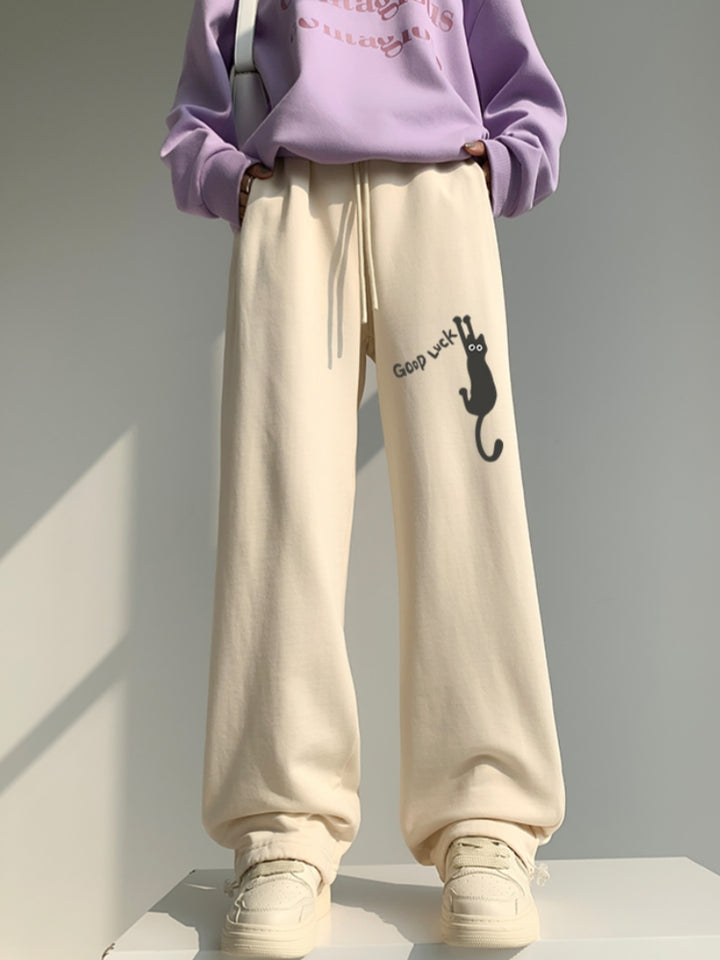 Cat Print Casual Sport Pants
