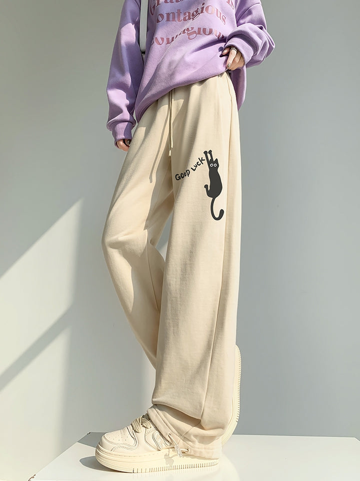 Cat Print Casual Sport Pants