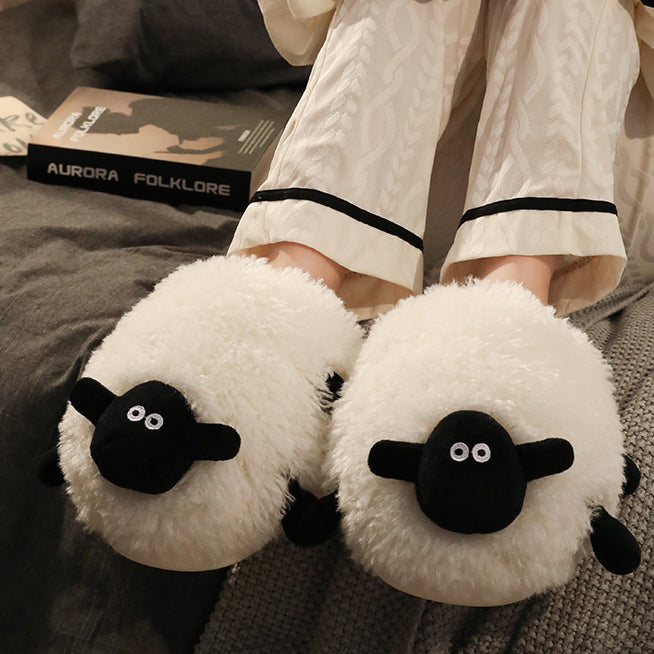 Cute Sheep Plush Slippers