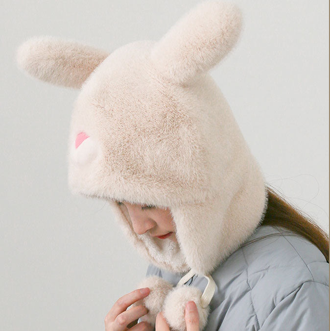Lovely Bunny Ear Plush Hat