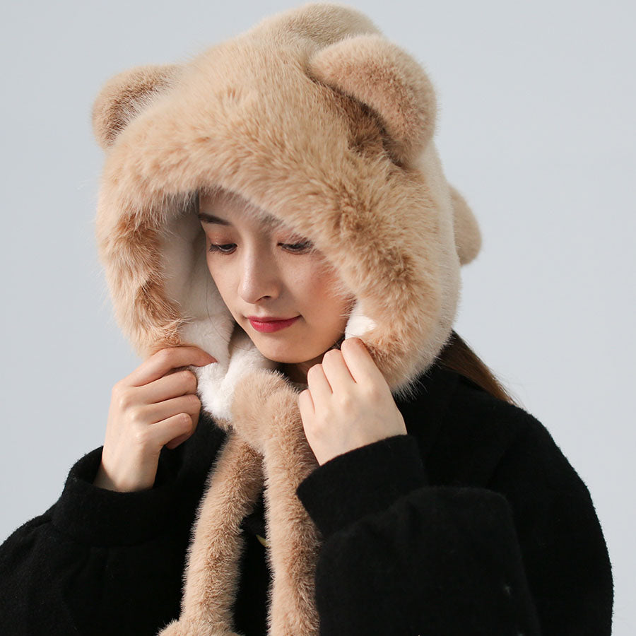 Cute Bear Ears Plush Hat