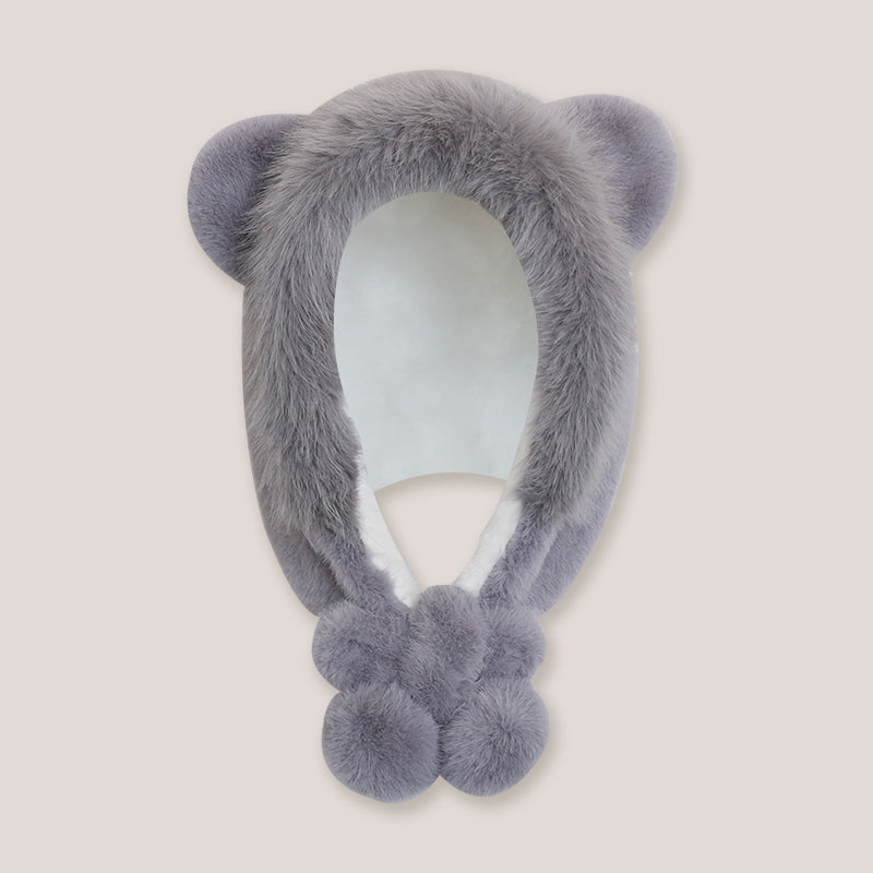 Cute Bear Ears Plush Hat
