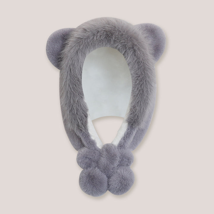 Cute Bear Ears Plush Hat