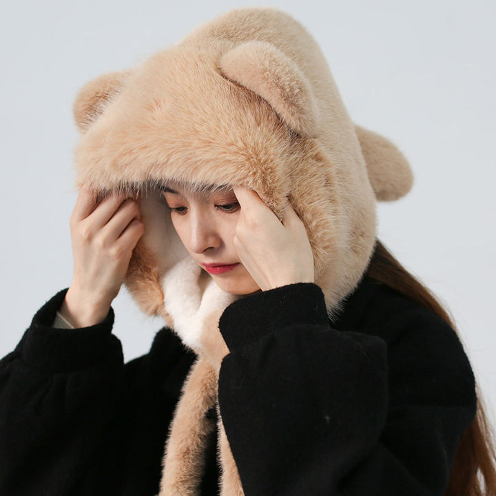 Cute Bear Ears Plush Hat