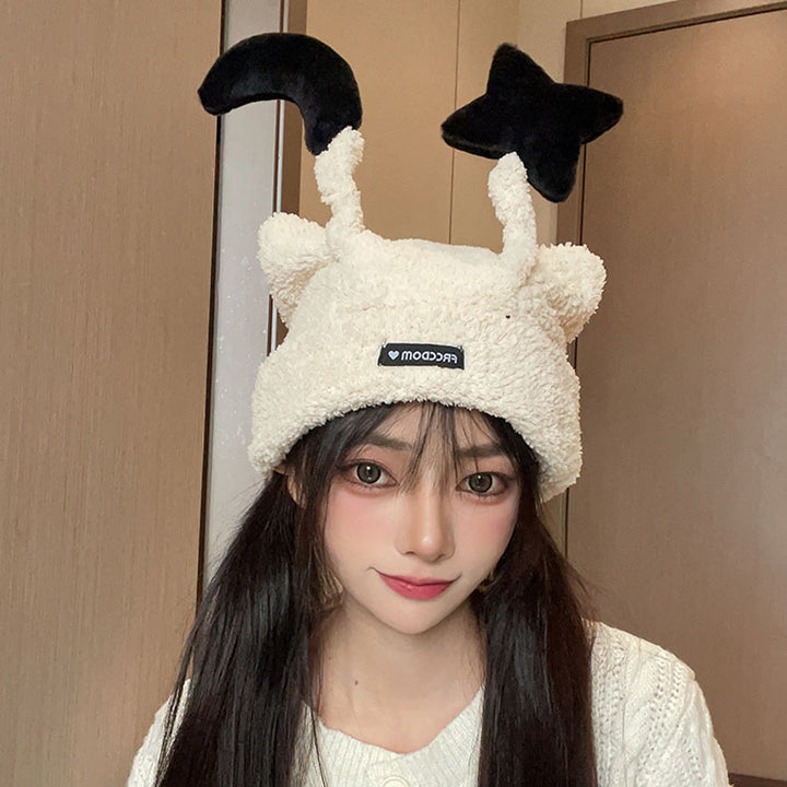 Moon and Star Knit Hat