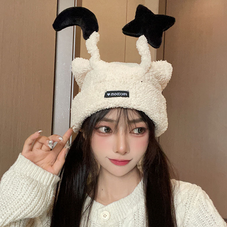 Moon and Star Knit Hat