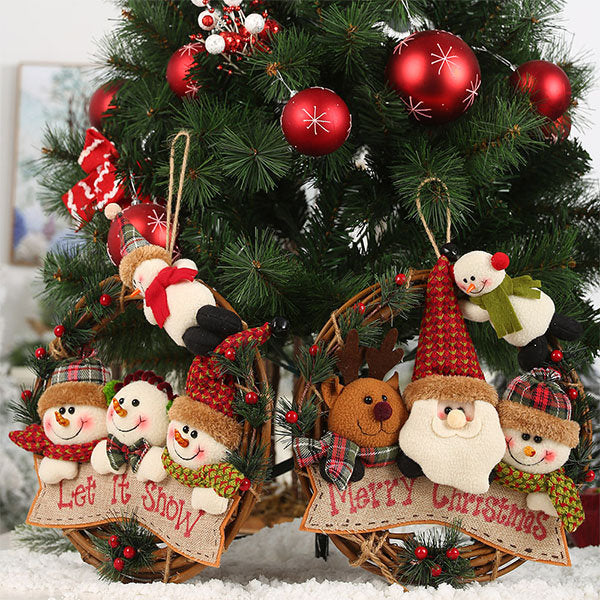 Christmas Wicker Wreath Ornament