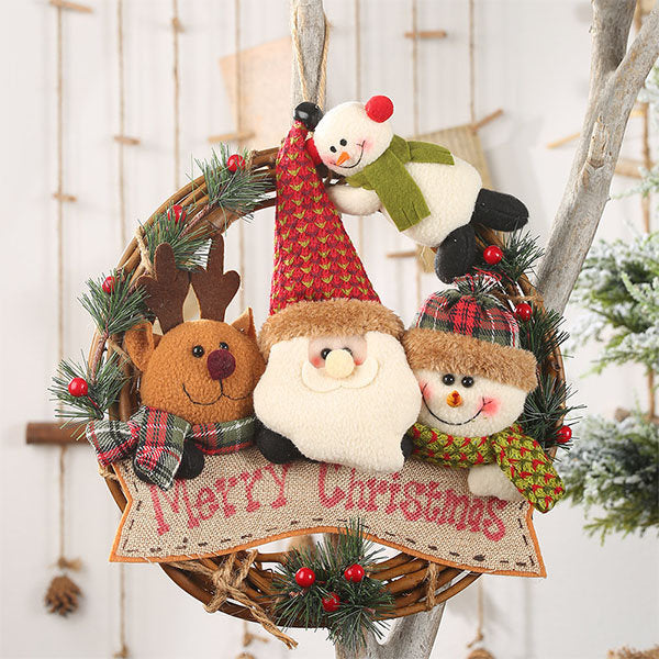 Christmas Wicker Wreath Ornament