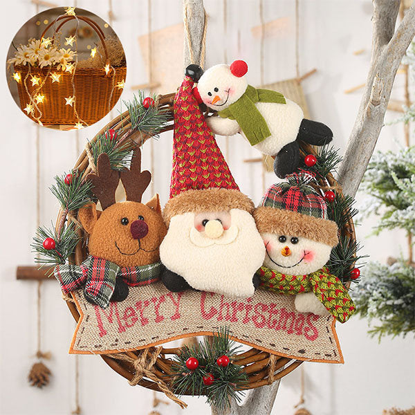 Christmas Wicker Wreath Ornament