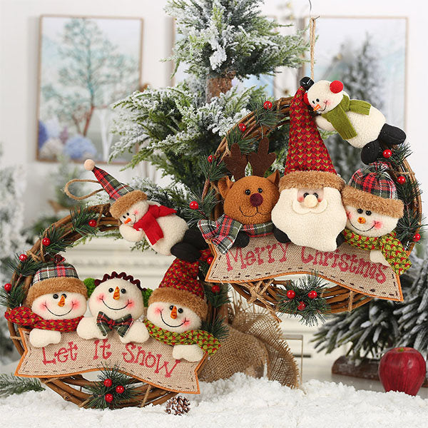 Christmas Wicker Wreath Ornament