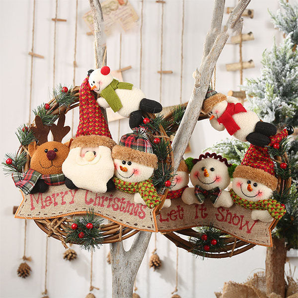 Christmas Wicker Wreath Ornament