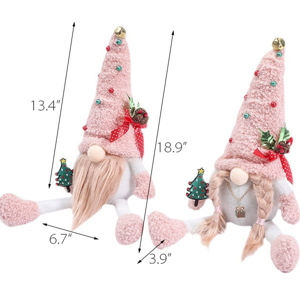 Christmas Pink Faceless Doll Ornament