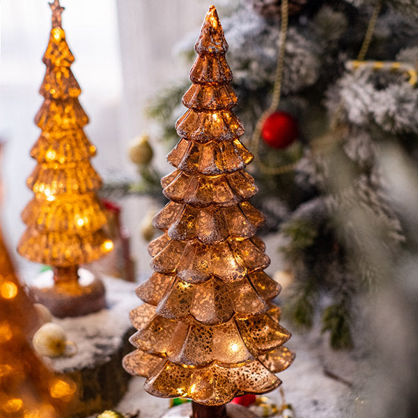 Amber Glass Christmas Tree Ornament