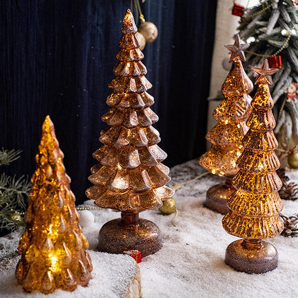 Amber Glass Christmas Tree Ornament