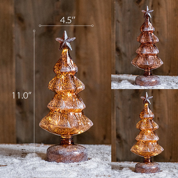 Amber Glass Christmas Tree Ornament