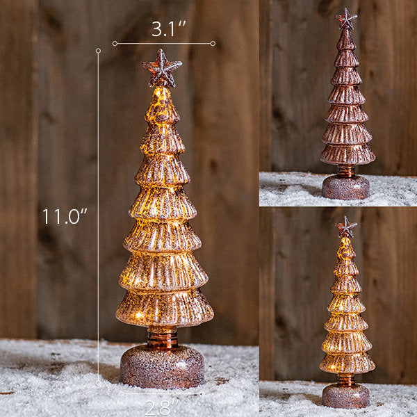 Amber Glass Christmas Tree Ornament