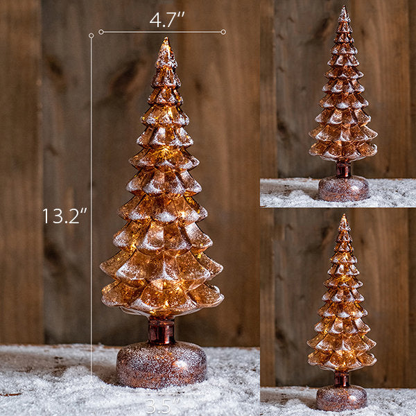 Amber Glass Christmas Tree Ornament