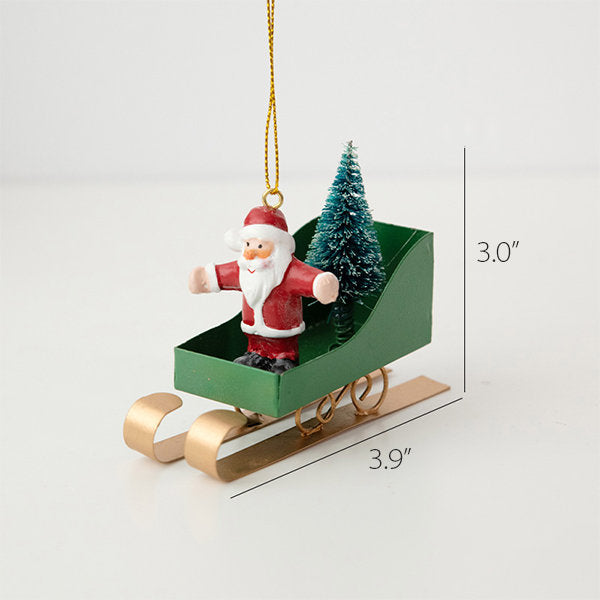 Festive Sleigh Ride Christmas Ornament