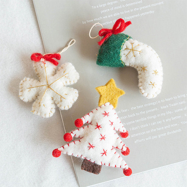 Cute Felted Christmas Ornaments