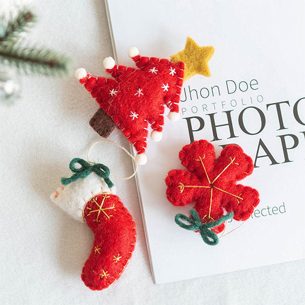 Cute Felted Christmas Ornaments