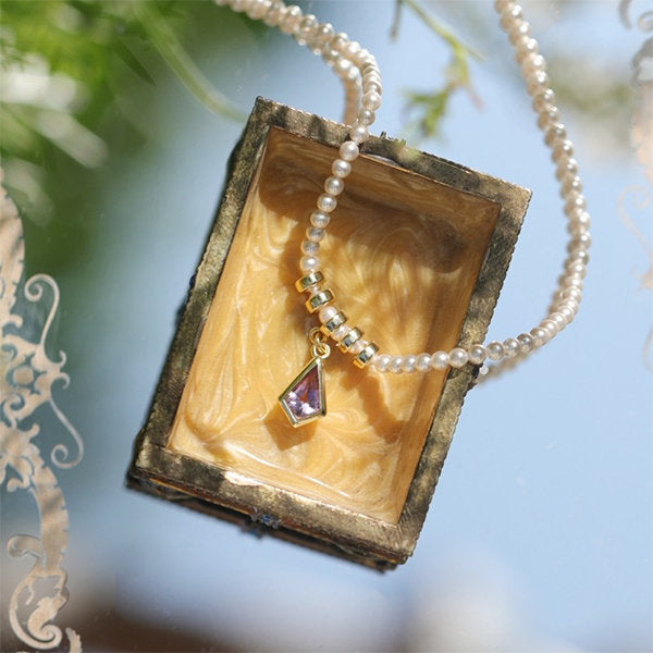 Amethyst and Pearl Necklace