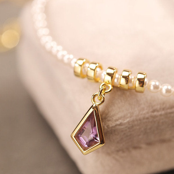 Amethyst and Pearl Necklace