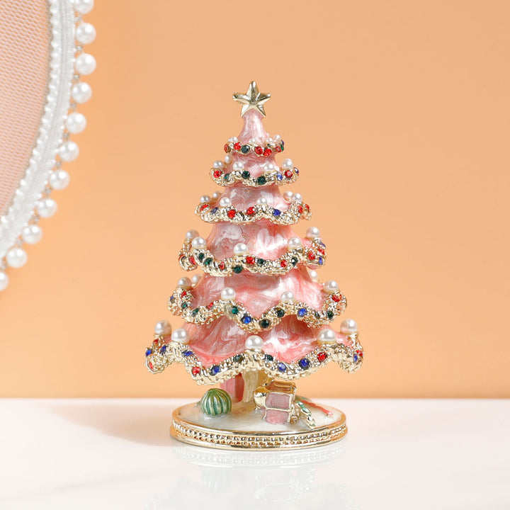 Enamel Crafted Christmas Tree Jewelry Box