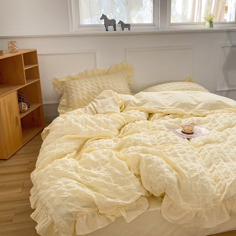 Korean Style Waffle Bedding Set