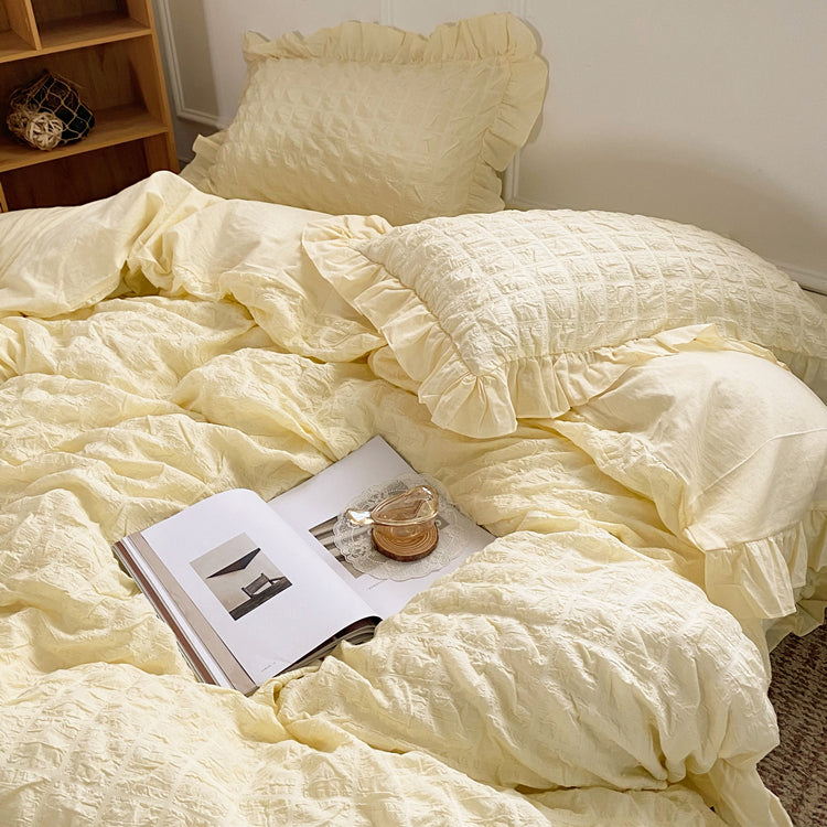 Korean Style Waffle Bedding Set