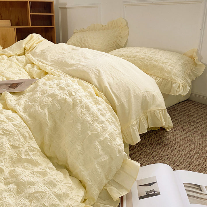 Korean Style Waffle Bedding Set