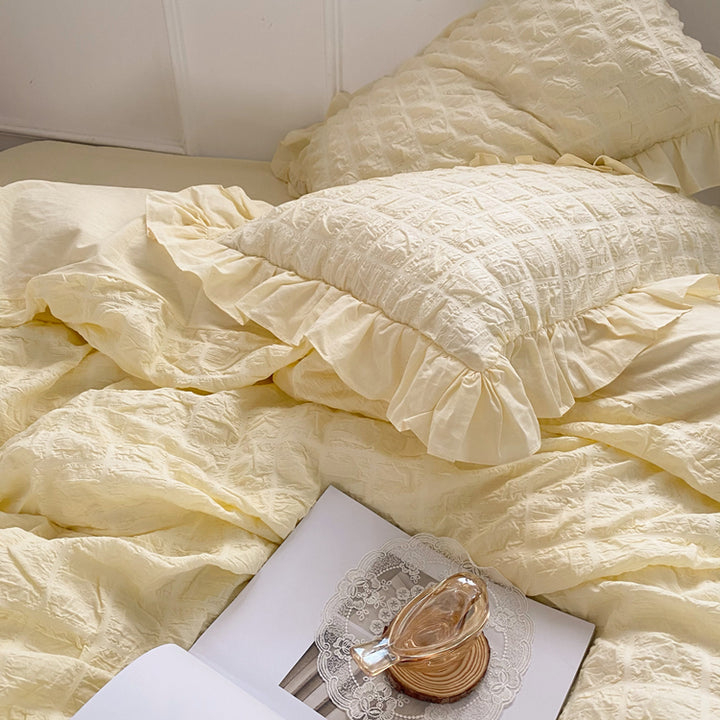 Korean Style Waffle Bedding Set