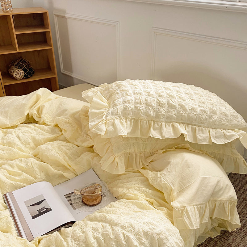 Korean Style Waffle Bedding Set