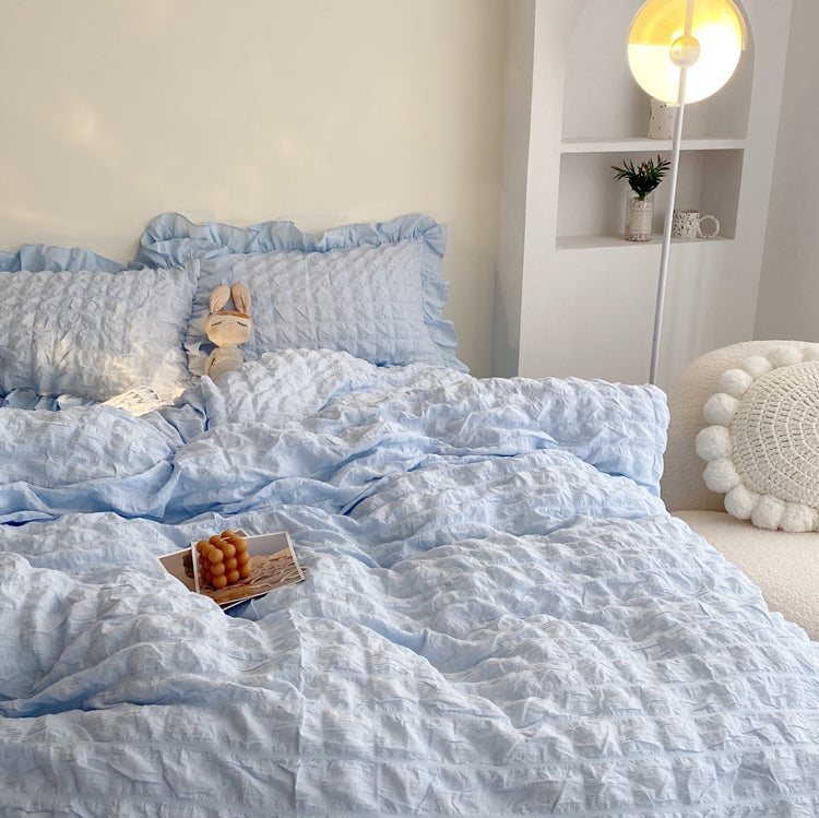 Korean Style Waffle Bedding Set