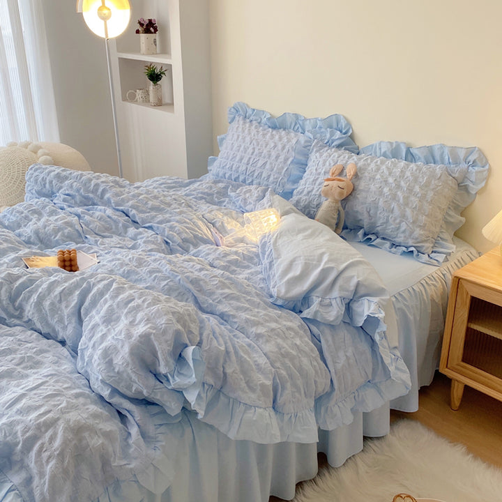 Korean Style Waffle Bedding Set