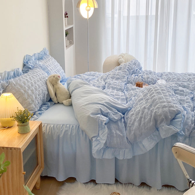 Korean Style Waffle Bedding Set