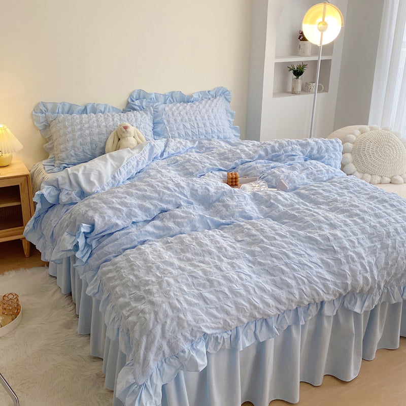 Korean Style Waffle Bedding Set