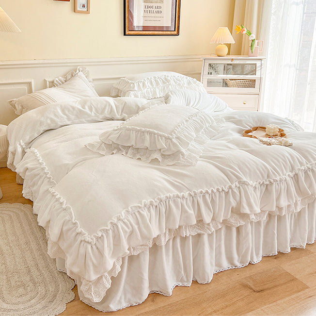 Fairy White Milk Velvet Bedding Set