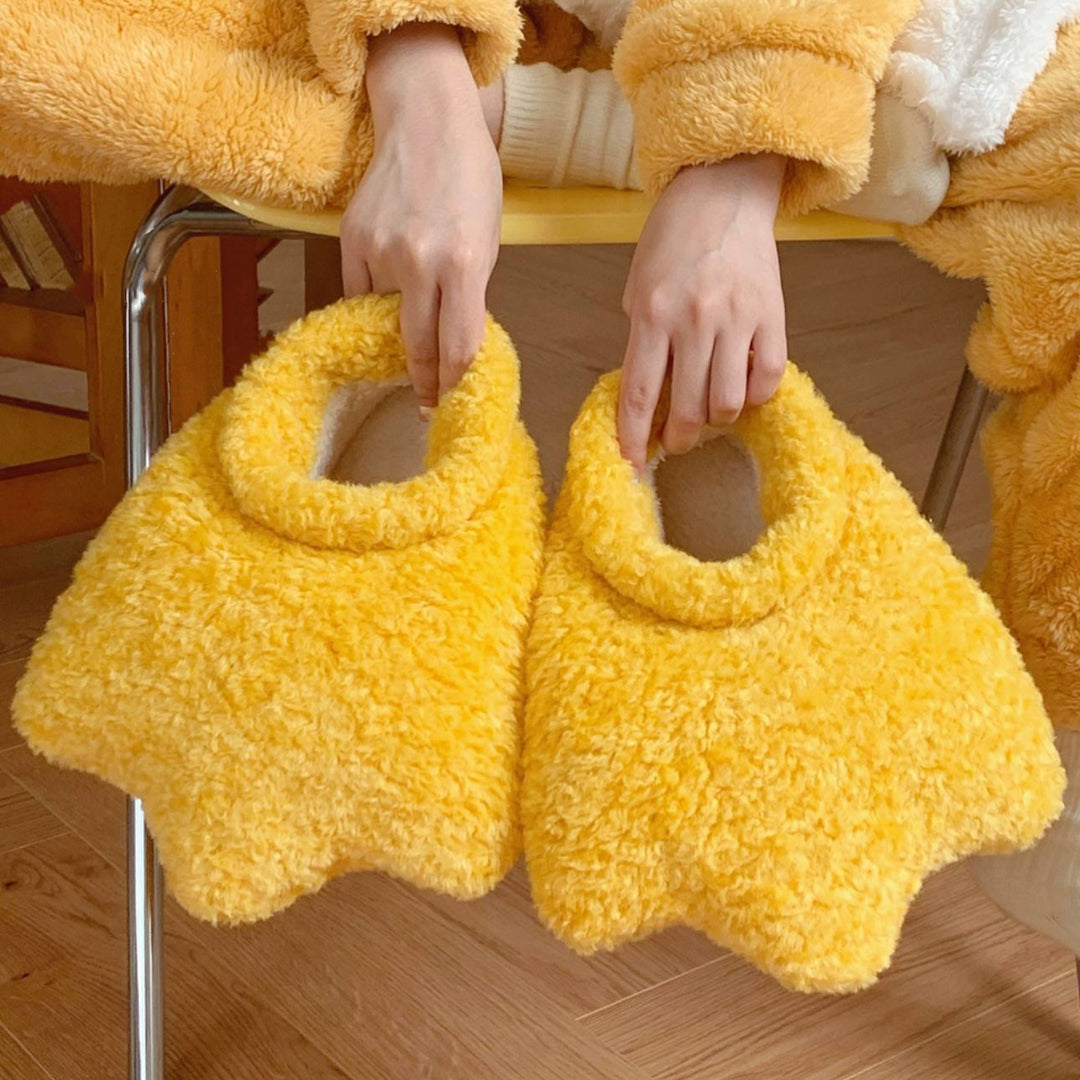 Cartoon Duck Feet Warm Slippers