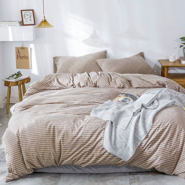 Japanese Striped Cotton Bedding Set