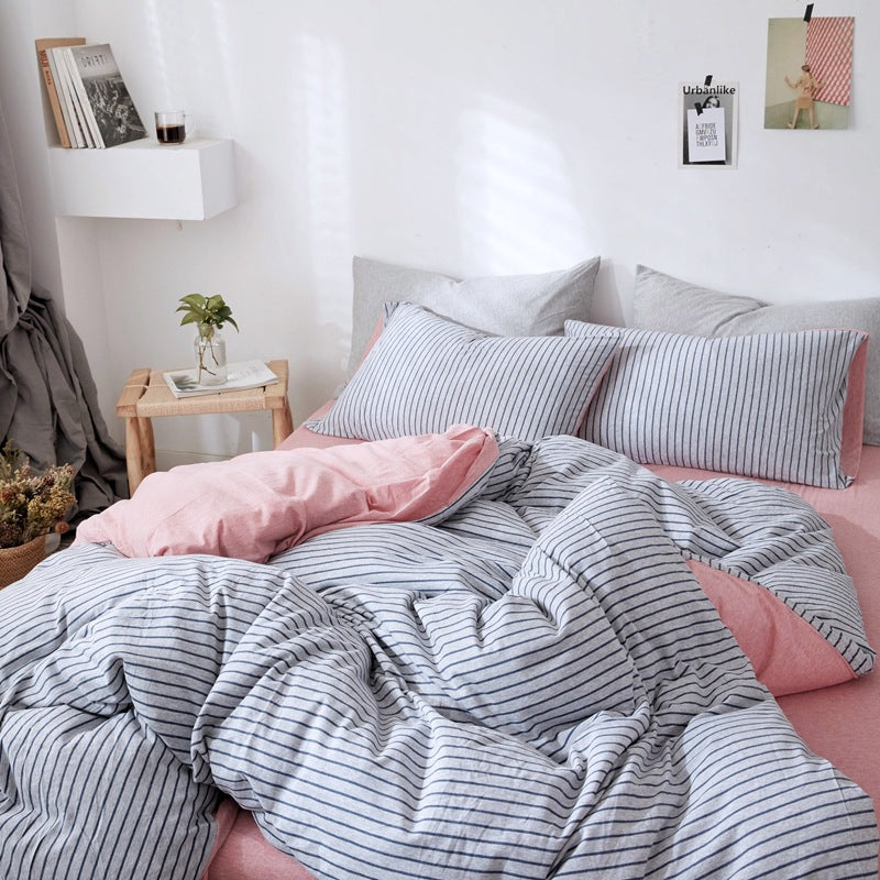 Japanese Striped Cotton Bedding Set