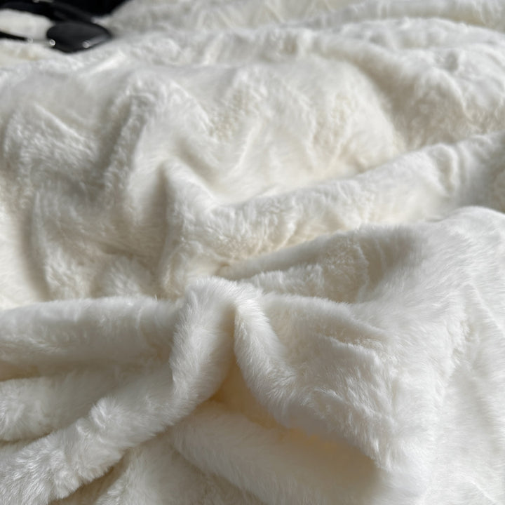 Vintage Black White Fleece Bedding Set
