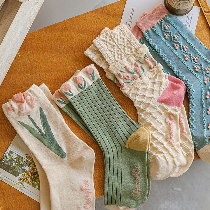 Vintage Tulip Socks